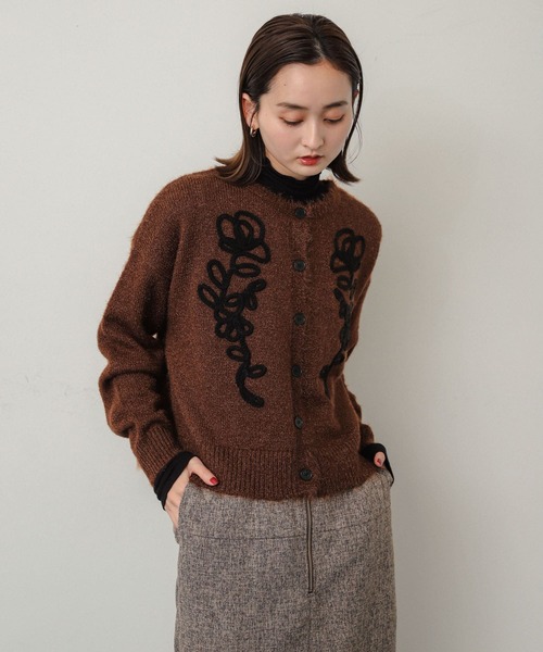 SENSE OF PLACE by URBAN RESEARCH(センスオブプレイスバイアーバンリサーチ)の「コードシシュウカーディガン(カーディガン/ボレロ・レディース・ブラック/アイボリー/ブラウン・ONE)」の21枚目の写真