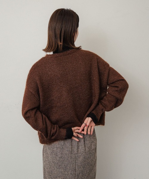 SENSE OF PLACE by URBAN RESEARCH(センスオブプレイスバイアーバンリサーチ)の「コードシシュウカーディガン(カーディガン/ボレロ・レディース・ブラック/アイボリー/ブラウン・ONE)」の19枚目の写真