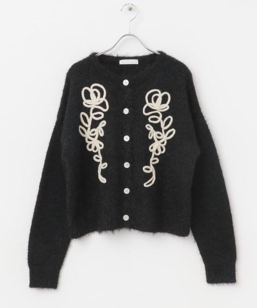 SENSE OF PLACE by URBAN RESEARCH(センスオブプレイスバイアーバンリサーチ)の「コードシシュウカーディガン(カーディガン/ボレロ・レディース・ブラック/アイボリー/ブラウン・ONE)」の12枚目の写真