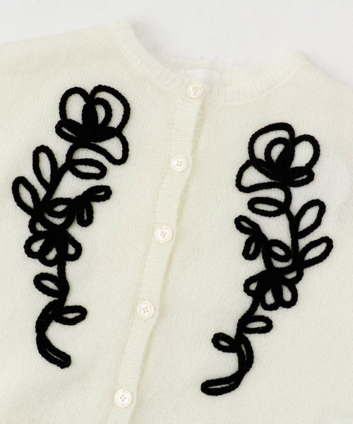 SENSE OF PLACE by URBAN RESEARCH(センスオブプレイスバイアーバンリサーチ)の「コードシシュウカーディガン(カーディガン/ボレロ・レディース・ブラック/アイボリー/ブラウン・ONE)」の8枚目の写真