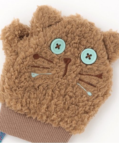 baby cheer（ベイビーチアー）の「ねこミトン（その他ベビー用品・キッズ・ホワイト系/モカ・F）」の4枚目の写真