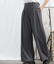 aimoha | 【Aimoha】 フロントデザイン ワイドレッグパンツ(スラックス)