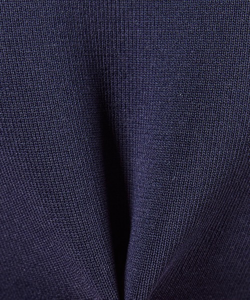 DOUBLE STANDARD CLOTHING(ダブルスタンダードクロージング)の「パフスリーブニットポロ(ポロシャツ・レディース・ブラック/ホワイト×ネイビー・38/36)」の9枚目の写真