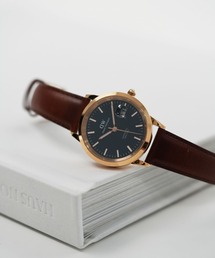 Classic Day Display 本革 40MM シルバー/ローズゴール