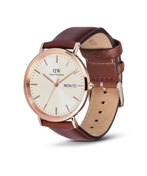 Daniel Wellington(ダニエルウェリントン)の「Classic Day Display 本革 40MM シルバー/ローズゴール(アナログ腕時計・メンズ・ピンクゴールド/シルバー/ゴールド系その他・40mm)」の6枚目の写真
