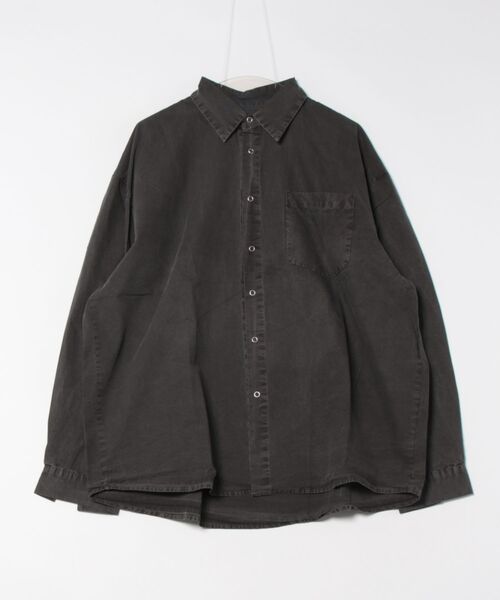 a.p.o.v.(エーピーオービー)の「a.p.o.v. ピグメントコットンオーバーサイズスナップボタンシャツ(シャツ/ブラウス・メンズ・ブラウン/ブラック/ピンク・ONESIZE)」の12枚目の写真