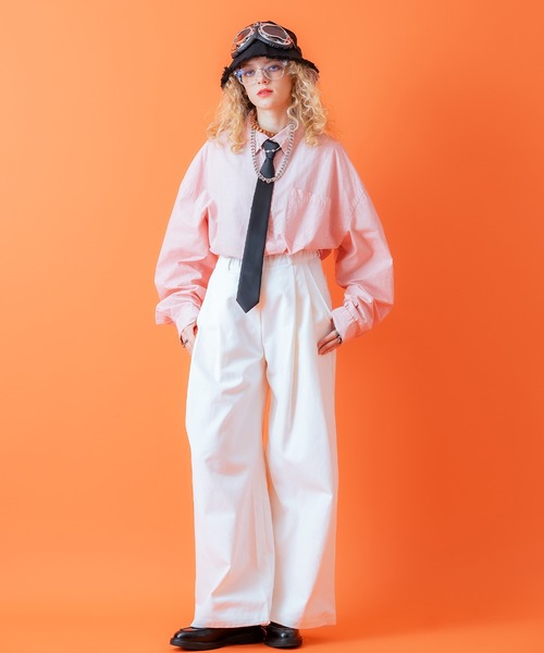 a.p.o.v.(エーピーオービー)の「a.p.o.v. ピグメントコットンオーバーサイズスナップボタンシャツ(シャツ/ブラウス・メンズ・ブラウン/ブラック/ピンク・ONESIZE)」の16枚目の写真