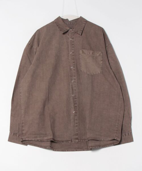 a.p.o.v.(エーピーオービー)の「a.p.o.v. ピグメントコットンオーバーサイズスナップボタンシャツ(シャツ/ブラウス・メンズ・ブラウン/ブラック/ピンク・ONESIZE)」の20枚目の写真
