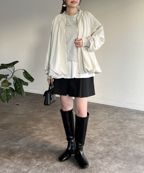 テラコッタ　裾バルーンブルゾン 裾バルーンブルゾン（ブルゾン）｜Chez toi（シェトワ）の