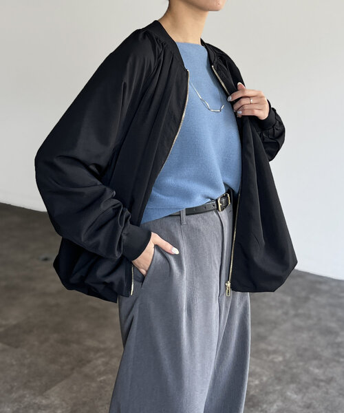 Chez toi（シェトワ）の「裾バルーンブルゾン（ブルゾン・レディース・ブラック/ベージュ/アイボリー・FREE）」の22枚目の写真