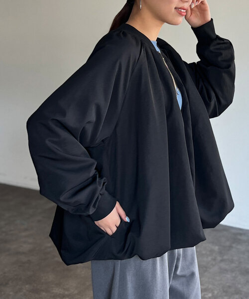 Chez toi（シェトワ）の「裾バルーンブルゾン（ブルゾン・レディース・ブラック/ベージュ/アイボリー・FREE）」の21枚目の写真