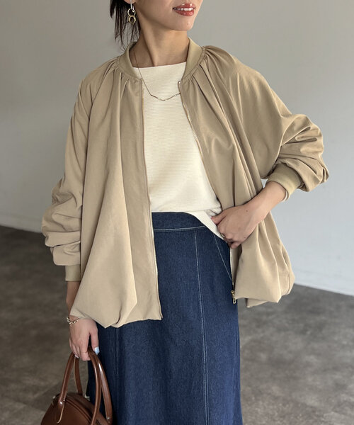 Chez toi（シェトワ）の「裾バルーンブルゾン（ブルゾン・レディース・ブラック/ベージュ/アイボリー・FREE）」の11枚目の写真