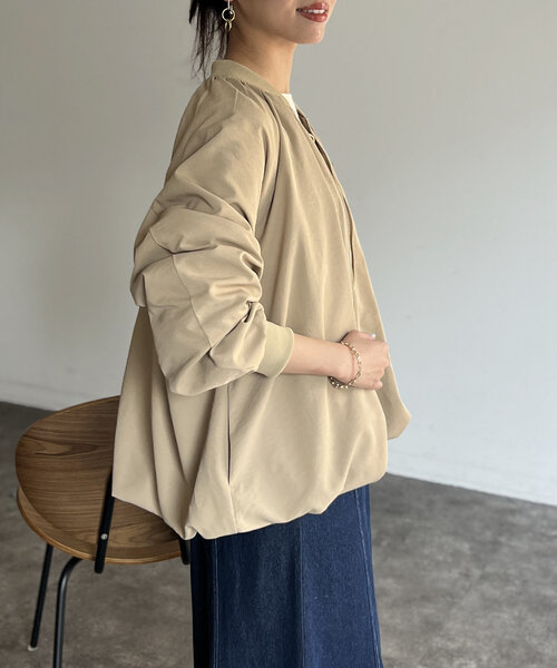 Chez toi（シェトワ）の「裾バルーンブルゾン（ブルゾン・レディース・ブラック/ベージュ/アイボリー・FREE）」の9枚目の写真
