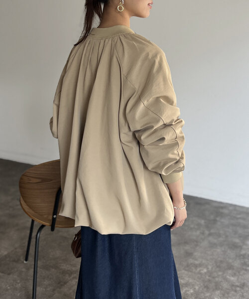 テラコッタ　裾バルーンブルゾン 裾バルーンブルゾン（ブルゾン）｜Chez toi（シェトワ）の