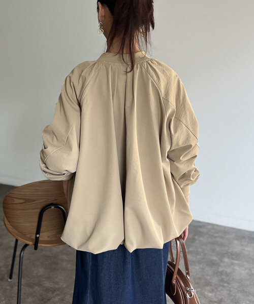 Chez toi（シェトワ）の「裾バルーンブルゾン（ブルゾン・レディース・ブラック/ベージュ/アイボリー・FREE）」の7枚目の写真