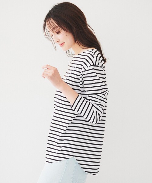 UNTITLED(アンタイトル)の「◆【着回し/首元スッキリ】ボートネック天竺プルオーバー(Tシャツ/カットソー・レディース・ホワイト系5/ホワイト・50/00/02/04/44/48)」の10枚目の写真