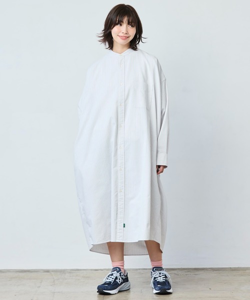 L.L.Bean（エルエルビーン）の「【JAPAN EDITION】オロノ・ロングスリーブ・ロング・シャツ（シャツワンピース・レディース・グリーン系その他/ブルー系その他/ピンク系その他/イエロー系その他・MEDIUM）」の2枚目の写真