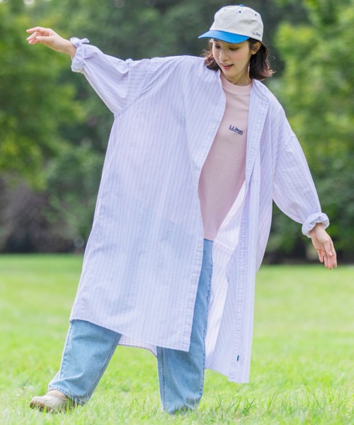 L.L.Bean（エルエルビーン）の「【JAPAN EDITION】オロノ・ロングスリーブ・ロング・シャツ（シャツワンピース・レディース・グリーン系その他/ブルー系その他/ピンク系その他/イエロー系その他・MEDIUM）」の16枚目の写真