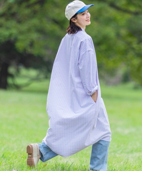 L.L.Bean（エルエルビーン）の「【JAPAN EDITION】オロノ・ロングスリーブ・ロング・シャツ（シャツワンピース・レディース・グリーン系その他/ブルー系その他/ピンク系その他/イエロー系その他・MEDIUM）」の18枚目の写真