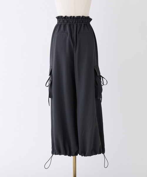 one after another NICE CLAUP(ワンアフターアナザーナイスクラップ)の「リボン付きカーゴパンツ(カーゴパンツ・レディース・オフホワイト/ピンク/スミクロ・FREE)」の9枚目の写真