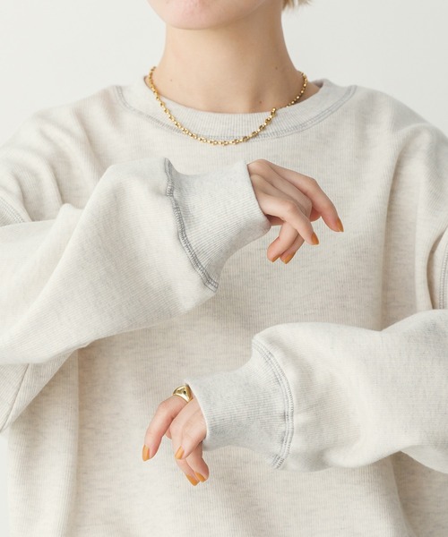 限定お買い得商品 セール】シャイニー糸ステッチ スウェット（スウェット）｜hunch トップス