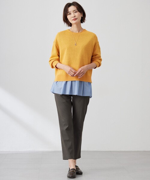 J.PRESS(ジェイプレス)の「【洗える】DRY COMFORT ニット(ニット/セーター・レディース・イエロー系/ブルー系/オレンジ系・F)」の10枚目の写真