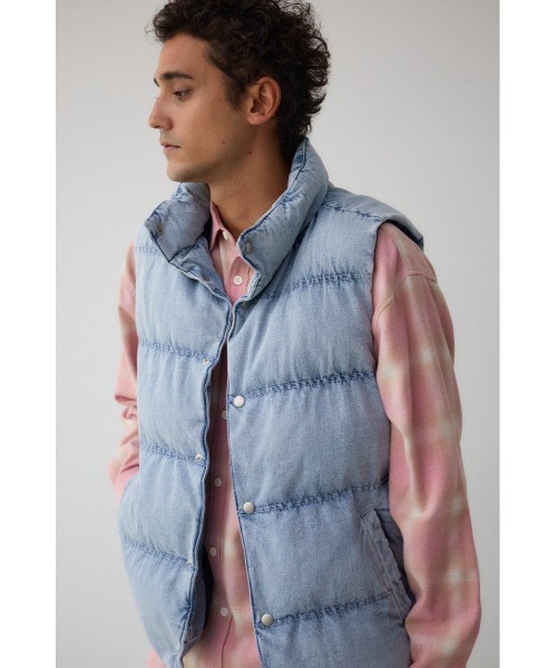 AZUL by moussy（アズールバイマウジー）の「ヴィンテージ中綿ベスト（ダウンベスト・メンズ・ブルー/ブラック・MEDIUM/LARGE）」の14枚目の写真