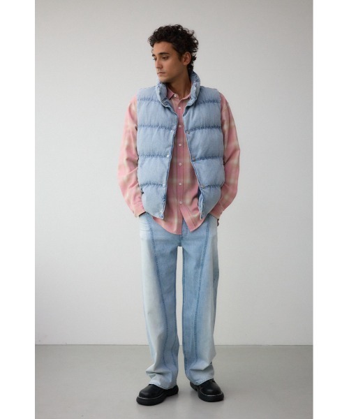 AZUL by moussy（アズールバイマウジー）の「ヴィンテージ中綿ベスト（ダウンベスト・メンズ・ブルー/ブラック・MEDIUM/LARGE）」の16枚目の写真