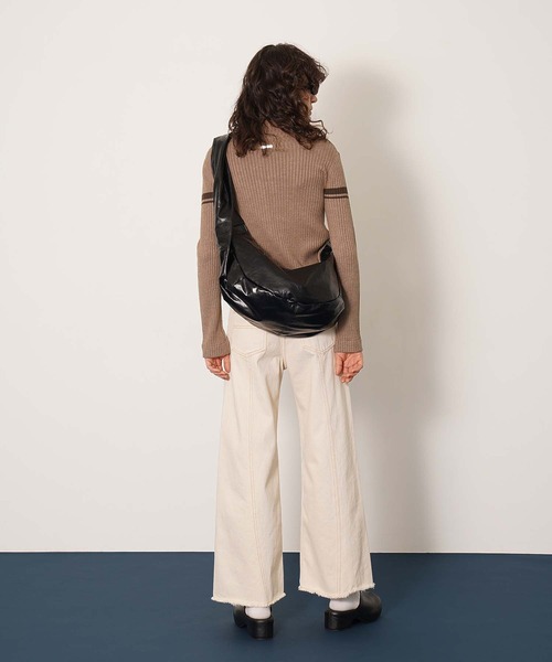 DISPATCHER NO.8（ディスパッチャーナンバーエイト）の「キリカエカーブデニム（デニムパンツ・レディース・ライトインディゴブルー/オフホワイト・L/M/S）」の6枚目の写真