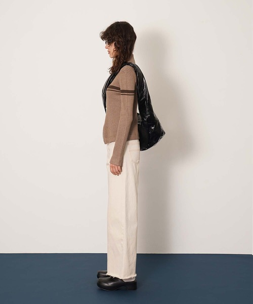 DISPATCHER NO.8（ディスパッチャーナンバーエイト）の「キリカエカーブデニム（デニムパンツ・レディース・ライトインディゴブルー/オフホワイト・L/M/S）」の9枚目の写真