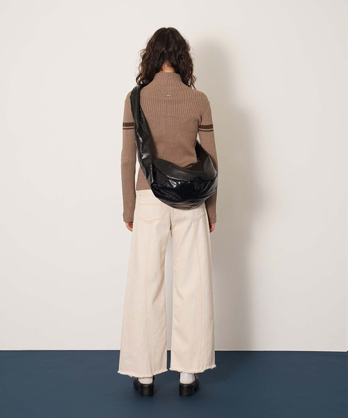 DISPATCHER NO.8（ディスパッチャーナンバーエイト）の「キリカエカーブデニム（デニムパンツ・レディース・ライトインディゴブルー/オフホワイト・L/M/S）」の10枚目の写真