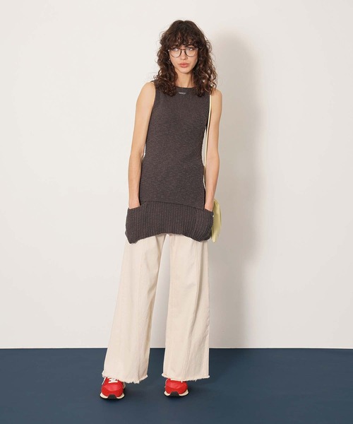 DISPATCHER NO.8（ディスパッチャーナンバーエイト）の「キリカエカーブデニム（デニムパンツ・レディース・ライトインディゴブルー/オフホワイト・L/M/S）」の15枚目の写真