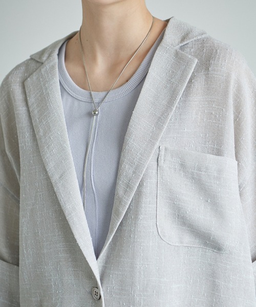 ROSE BUD(ローズバッド)の「ハーフスリーブシャツジャケット(シャツ/ブラウス・レディース・ベージュ/ブラック・ONE SIZE)」の18枚目の写真