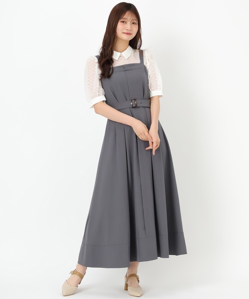 MISCH MASCH（ミッシュマッシュ）の「ベルト付きジャンスカ（ワンピース・レディース・ベージュ/ブルー/グレー・S/M）」の17枚目の写真