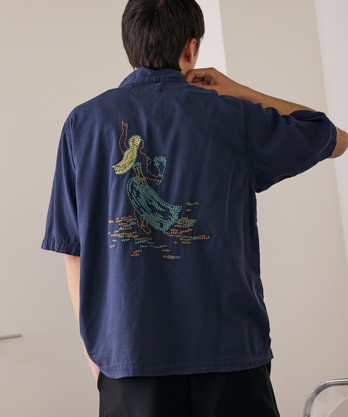 アパルトモン別注　レミレリーフコットンシルクシャツ REMI RELIEF/レミ レリーフ】Relaxed Shirt（シャツ／ブラウス