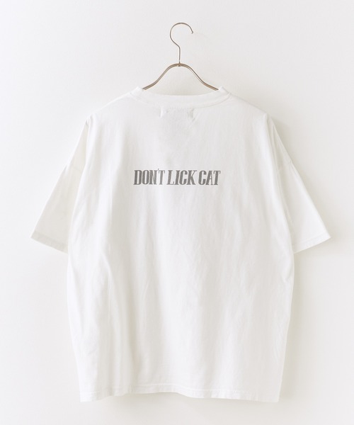 REMI RELIEF(レミレリーフ)の「REMI RELIEF/レミレリーフ HARD SP加工20/-天竺BIGサイズT(CAT) 半袖Tシャツ(Tシャツ/カットソー・メンズ・オフホワイト/ブラック・M/L/XL)」の16枚目の写真