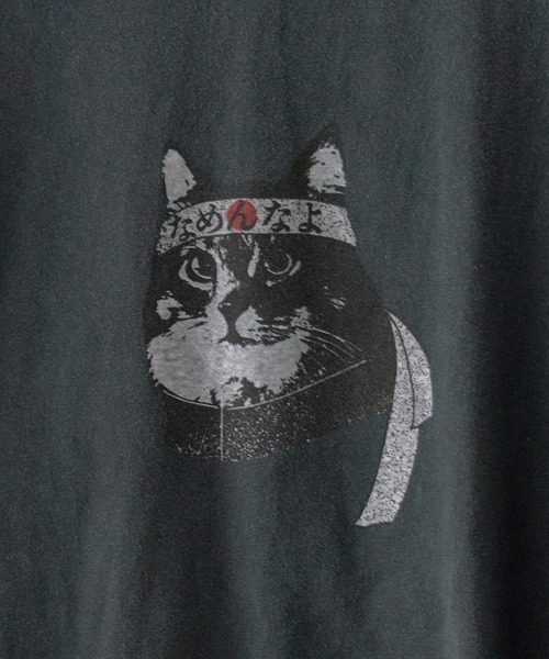 REMI RELIEF(レミレリーフ)の「REMI RELIEF/レミレリーフ HARD SP加工20/-天竺BIGサイズT(CAT) 半袖Tシャツ(Tシャツ/カットソー・メンズ・オフホワイト/ブラック・M/L/XL)」の15枚目の写真