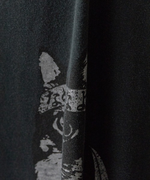 REMI RELIEF(レミレリーフ)の「REMI RELIEF/レミレリーフ HARD SP加工20/-天竺BIGサイズT(CAT) 半袖Tシャツ(Tシャツ/カットソー・メンズ・オフホワイト/ブラック・M/L/XL)」の10枚目の写真