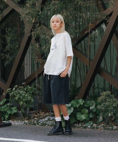 REMI RELIEF(レミレリーフ)の「REMI RELIEF/レミレリーフ HARD SP加工20/-天竺BIGサイズT(CAT) 半袖Tシャツ(Tシャツ/カットソー・メンズ・オフホワイト/ブラック・M/L/XL)」の20枚目の写真