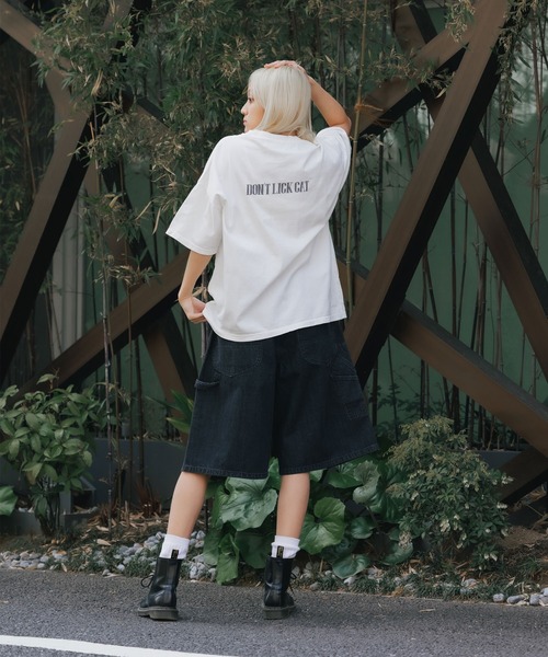 REMI RELIEF(レミレリーフ)の「REMI RELIEF/レミレリーフ HARD SP加工20/-天竺BIGサイズT(CAT) 半袖Tシャツ(Tシャツ/カットソー・メンズ・オフホワイト/ブラック・M/L/XL)」の18枚目の写真