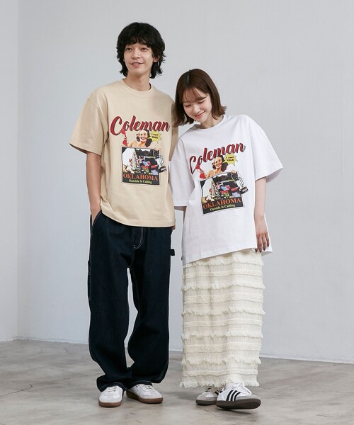 COLEMAN（コールマン）の「【Coleman】レトロプリントCOOL Tシャツ（Tシャツ/カットソー・メンズ・ケリーグリーン/ベージュ/ホワイト・XL/L/M/S）」の5枚目の写真