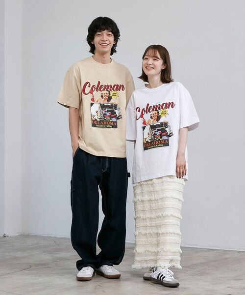 COLEMAN（コールマン）の「【Coleman】レトロプリントCOOL Tシャツ（Tシャツ/カットソー・メンズ・ケリーグリーン/ベージュ/ホワイト・XL/L/M/S）」の6枚目の写真