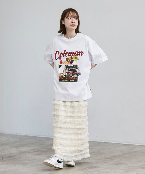 COLEMAN（コールマン）の「【Coleman】レトロプリントCOOL Tシャツ（Tシャツ/カットソー・メンズ・ケリーグリーン/ベージュ/ホワイト・XL/L/M/S）」の8枚目の写真
