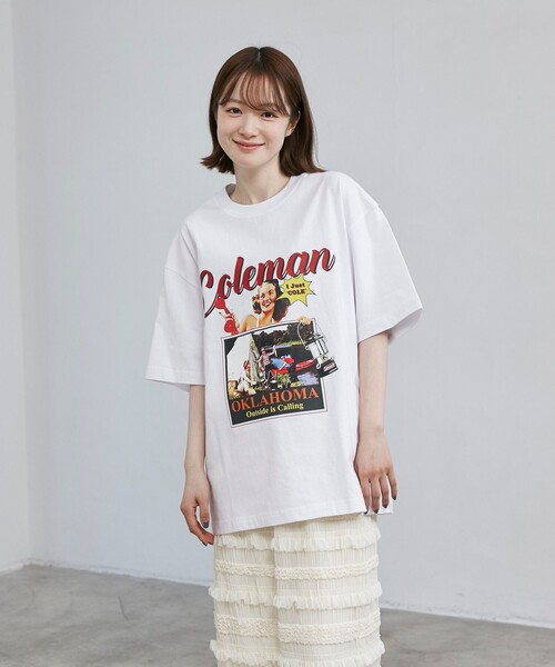 COLEMAN（コールマン）の「【Coleman】レトロプリントCOOL Tシャツ（Tシャツ/カットソー・メンズ・ケリーグリーン/ベージュ/ホワイト・XL/L/M/S）」の9枚目の写真