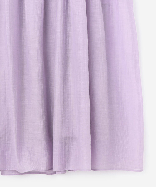 LE GLAZIK（ルグラジック）の「LE GLAZIK | シアー ギャザーワンピース WOMEN（ワンピース・レディース・ダークネイビー/ラベンダー/ブラック・36）」の14枚目の写真