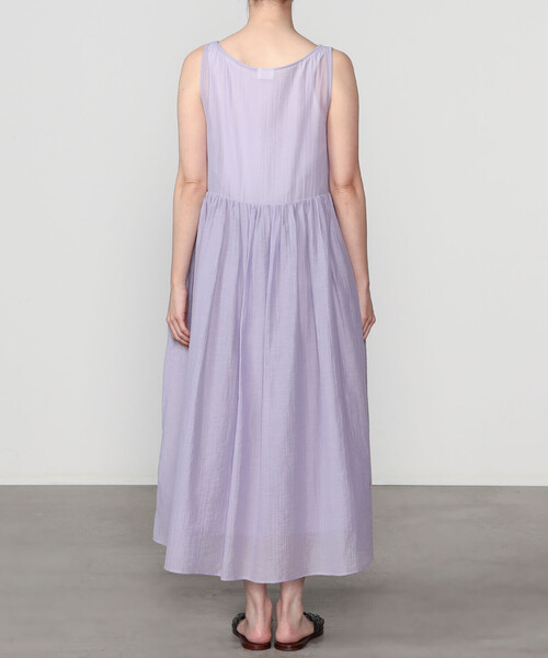 【美品】Le glazik プルオーバーワンピース セール】LE GLAZIK | シアー ギャザーワンピース WOMEN