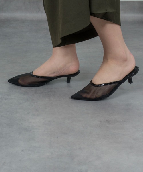 競売 セール】【Mollini/モリーニ】メッシュパンプス ミュール 靴