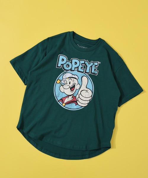 POPEYE(ポパイ)の「POPEYE ポパイオーバー半袖Tシャツ KIDS(Tシャツ/カットソー・キッズ・チャコール/杢グレー/オフホワイト/ブラック/ホワイト系1/ダークグリーン/ベージュ/ネイビー・160/150/140/130)」の7枚目の写真