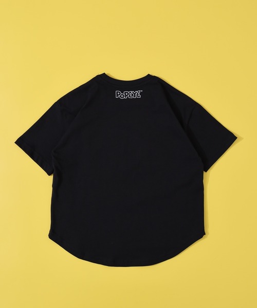 POPEYE(ポパイ)の「POPEYE ポパイオーバー半袖Tシャツ KIDS(Tシャツ/カットソー・キッズ・チャコール/杢グレー/オフホワイト/ブラック/ホワイト系1/ダークグリーン/ベージュ/ネイビー・160/150/140/130)」の16枚目の写真