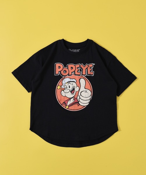 POPEYE(ポパイ)の「POPEYE ポパイオーバー半袖Tシャツ KIDS(Tシャツ/カットソー・キッズ・チャコール/杢グレー/オフホワイト/ブラック/ホワイト系1/ダークグリーン/ベージュ/ネイビー・160/150/140/130)」の15枚目の写真